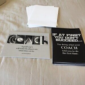 Set of 11 Coach Thank You cards